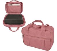 Kalinar Durable Canvas Scripture Carrying Case | Protective Holder & Organizer for LDS Quad or Triple Combination | Book Bag for Scriptures (Pink)