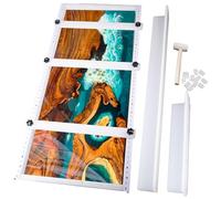 Kalinta Epoxy Mold with Divider Adjustable- 47x19.5x3in No-Seal Resin Mold Integrated Clamping System - Perfect for Beginners & Experienced Artists Alike - Ideal for Creative Resin Art Projects