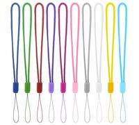 KALIONE 10 Pcs Wrist Lanyard Colorful Hand Wrist Strap Lanyards Nylon Wrist Lanyard Hand Strap for Keys Mobile Phone Case USB Wallet ID Name Tag Badge Whistle Walkie-Talkie (10 Colors)