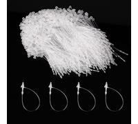 KALIONE 1000 Pieces Plastic Fasteners, 3 Inch Clear Snap Lock Pins, Security Jewelry Tags Pins for Pricing, Transparent Price Tags Loop for Clothing Crafts Price Tag Showing