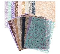 KALIONE 20 Sheets Handmade Mulberry Decorative Paper - Colorful Textured Decoupage A5 Craft Paper Kit for Scrapbook Journal Card Crafts Decorative Making Supplies