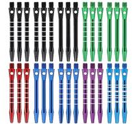 KALIONE 30 Packs Dart Shafts, Multi-Colour Dart Shafts for Steel Tip, Aluminium 2BA Thread Dart Accessories, 50 mm 53 mm Dart Shafts Replacement Kit with Rubber O Rings for Dart Sharpener Flights
