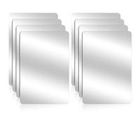 KALIONE 8 Pack Unbreakable Mirror, Acrylic Mirror Sheet, Double-Sided Mini Square Mirrors, Safety Mirror Tiles, Shatterproof Small Mirrors for Classroom Office Home DIY Crafts Making Supplies,4x6 Inch