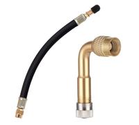 KALIONE Tire Valve Extension, 8.25 Inch Tire Valve Stem Extension Adaptor with Brass, Flexible Valve Stem Extender with 90 Degree, Tire Valve Stem for RV, Bike, Motorcycle, Car
