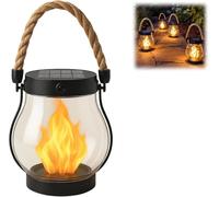 Kaliqo Solar Lantern Outdoor Lights, Realistic Flame Glow, Atmosphere Lights That Last All Night for Garden, Yard, Camping (1 Pack)
