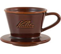 Kalita DACHI MI 155 Coffee Dripper, Mino Ware, High Heat Retention, Porcelain, For 1-2 People, Dachi MI 155 Dripper, Gloss Brown, #01113 Wave Series, Made in Japan, Drip Equipment, For 1 Person, 2