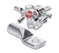 Kalitec HR16-5 Standard Tube Cable Lugs Cable Terminals 16 mm² M5 without Viewing Hole Made in Germany Pack of 10
