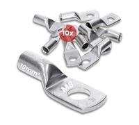 Kalitec HR16-8 Standard Tube Cable Lugs 16 mm² M8 I without Viewing Hole I Made in Germany Pack of 10
