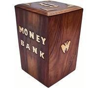 KALIYAR DECORS: Piggy Bank for Adults Money Bank Coin Box for Kids with Lock Gifts for Boys, Girls & Adult Crafted by Saharanpur Artisans