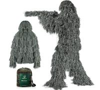 Kalkal Ghillie Suit, Camouflage Hunting Apparel for Men, Double-Stitched, Adults Gilly Suit for Jungle Hunting Halloween
