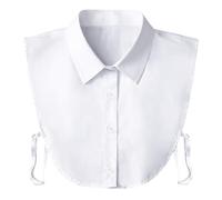 Kalkehay Kayhan Fake Collar Detachable Dickey Collar Blouse Half Shirts False Collar Peter Pan Faux False Collar for Women Favors (White)