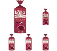 Kallo Beetroot & Balsamic Veggie Cakes, Lentil & Pea Puffed Crackers Made From Plants, Low Fat Healthy Snacks, Vegan Friendly, Gluten Free, No