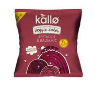 Kallo Beetroot Mini Veggie Cakes, Lentil & Pea Puffed Crackers Made from Plants, Low Fat Healthy Snacks for Adults & Children, Vegan Friendly, Gluten Free, Single Pack - 1 x 22g