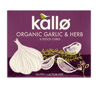 Organic Garlic & Herb Stock Cubes (Kallo) 66g