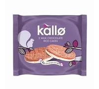Kallo Milk Chocolate Rice Cakes 33g x 1 - Wholegrain Milk Chocolate Rice Snack - Gluten-Free, Vegetarian, On-The-Go Treat with Welari Thank You Card | (1 Pack)