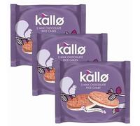 Kallo Milk Chocolate Rice Cakes 33g x 3 - Wholegrain Milk Chocolate Rice Snack - Gluten-Free, Vegetarian, On-The-Go Treat with Welari Thank You Card | (3 Pack)
