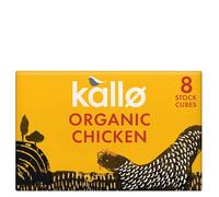 Kallo Organic Chicken Stock Cubes, Gluten Free & Coeliac Friendly with No Artificial Colours, 12 x 88g