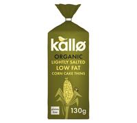 Kallo Organic Corn Cake Thins Wholegrain Lightly Salted Slices Low Fat Heal