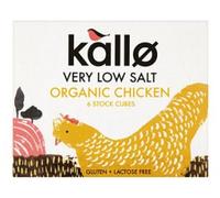 Kallo Organic Very Low Salt Chicken 6 Stock Cubes, 48g