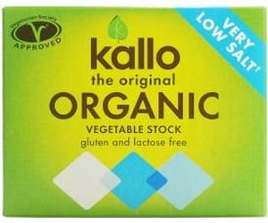Kallo Organic Low Salt Vegetable Stock Cubes 66g (Case of 15)