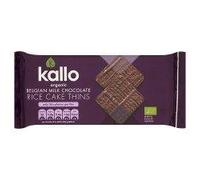 Kallo Organic Milk Chocolate Thin Rice Cakes 90g - Pack of 6 by Kallo