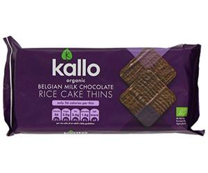 Kallo Organic Thin Milk Chocolate Rice Cakes 90g (Case of 16)