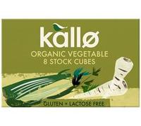 Kallo Organic Vegetable Stock Cubes, Gluten Free, Vegan & Coeliac Friendly, No Artificial Colours, Flavours or Preservatives, Premium Veg Stock for Broth, Soup, Sauces & Gravies, 96 Pack, 12 x 88g