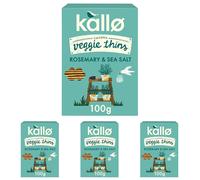 Kallo Rosemary Sea Salt Veggie Thins Crackers Healthy Snacks High Fibre P