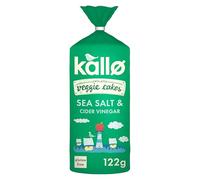 Kallo Salt & Vinegar Veggie Cakes, Lentil & Pea Puffed Crackers Made From Plants, High in Protein and Fibre Low Fat Healthy Snacks, Vegan Friendly, Gluten Free, No Artificial Flavours - 1 x 122g