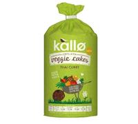 Kallo Thai Curry Veggie Cakes, Lentil & Pea Puffed Crackers Made From Plants, Coconut Curry, Low Fat Healthy Snacks, Vegetarian Friendly, Gluten Free, No Artificial Flavours, Single Pack 1 x 122 g