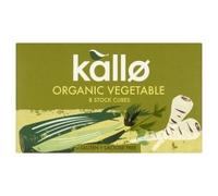 Kallo Organic Vegetable Stock Cubes, Gluten Free, Vegan & Coeliac Friendly, No Artificial Colours, Flavours or Preservatives, Premium Veg Stock for Broth, Soup, Sauces & Gravies, 96 Pack, 12 x 88g