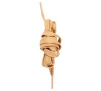 KALLORY 1 Pair Brown Waxed Cotton Shoelaces for Casual Shoes and Sneakers, Flat Design with Environmental Friendly Dying Process, for Jogging, Easy to Lace