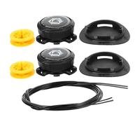 KALLORY 1 Pair No Tie Shoe Lace Buckles with Quick and Easy Fastening Plastic Rotating Automatic Buckle for Sneakers Stylish Modern Design in Black for Sports and Casual Wear Random Color