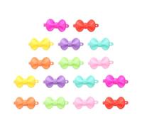 KALLORY 100pcs Lovely Bowknot Hair Clips for Plastic Hairpin Accessories Nice Decoration Does Not Fade Stylish Headdress Hair Clip for Daily Use Random Color