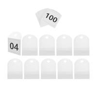 KALLORY 10pcs Clothes Number Tags for Live Broadcast Organization and Auctions, Acrylic and Coated Paper Material Fade-Resistant Prints and Quick Content Replacement, Number Labeling Tags