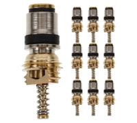 KALLORY 10pcs Copper Valve Core Replacement for Car Air Conditioning Systems R134a3 Model with Strong Compatibility and Precise Charging Suitable for Automotive Air Conditioning Valve Core