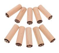 KALLORY 10pcs Hand Made Stamp Wooden Floral Pattern Stamps Creative DIY Freedom Efficient Pattern Repetition for Handmade Project and Scrapbooking