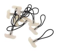 KALLORY 10pcs Luminous T Shaped Zipper Pullers for Suitcase and Boot Zippers, Plastic Material Smooth Surface, Quick Location in Darkness for Daily Commuting and Cycling