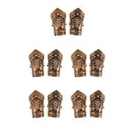KALLORY 10pcs Pirate and Knight Armour Set for Adults Including Bronze Dragon and Lion Shields Helmets Swords and Handguards for Halloween and Cosplay Costume Accessories