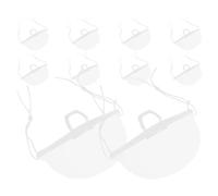KALLORY 10pcs Spit Shield Nose Guard Made of Pe Human Centered Design and Washable Feature for Restaurant and Bbq Use, Anti-fog Reusable Kitchen Nose Shield Mask