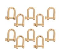 KALLORY 10pcs Stainless Steel D Ring Keychain Clasps for Jewelry Making and Leather Craft with Horseshoe Shape, Firm Attachment, Black Mini Carabiner for Keyring Making and Crafts