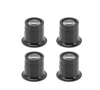KALLORY 10x Loupe Magnifier and Resin Material 4pcs for Watch and Jewelry Repair with Pocket-size Design Suitable for Daily Travel and Watchmakers