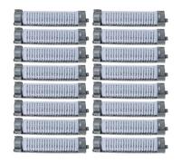 KALLORY 16pcs Large Hair Curlers and Curler Clips for Short Hair Bangs Rollers for Root Volume Gray Hot Rollers for Fluffy Styling