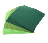 KALLORY 18pcs Green Polyester Felt Sheets for Crafts and DIY, Easy to Operate Fabric Sheets Suitable for Creative Work and Early Education
