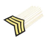 KALLORY 1pc Men's Tassel Shoulder Mark Epaulet Badge Elegant Costume Accessory for Gentlemen Embroidered Fabric with Iron for Uniforms Halloween and Lion Tamer Outfits