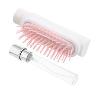 KALLORY 2-in-1 Spray Comb Hairbrush with Built-in Water Spray, Soft Rounded Bristles for Wet and Dry Hair, 10ml Capacity, Portable Plastic Design for Travel after Workouts