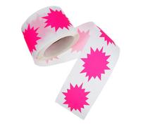 KALLORY 2 Inch Large Fluorescent Price Stickers and with Writable and Easy Removal, Self-Adhesive Labels Design Pricing Tags for Organizing for Personal Use