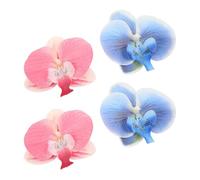 KALLORY 2 Pairs Butterfly Orchid Shoe Clips for Sandals Plastic Decoration