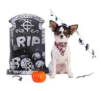 KALLORY 2 Pcs Pet Triangle Scarf Dog Collar Bib Cat Collar Scarf Adjustable Lightweight Cotton Bandanas for Pets at Home Or Park Random Color