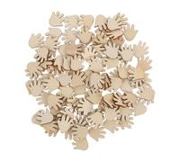 KALLORY 200pcs Unfinished Wooden Hand Shapes with Smooth Finish for DIY Hand Wood Projects and Home Decor, Palm-Shaped Natural Wood Cutouts Suitable for Crafting and Teaching Models